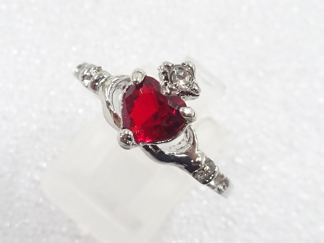 JAPANESE KIMONO / ANTIQUE COLORED STONE RING (SIZE 20)